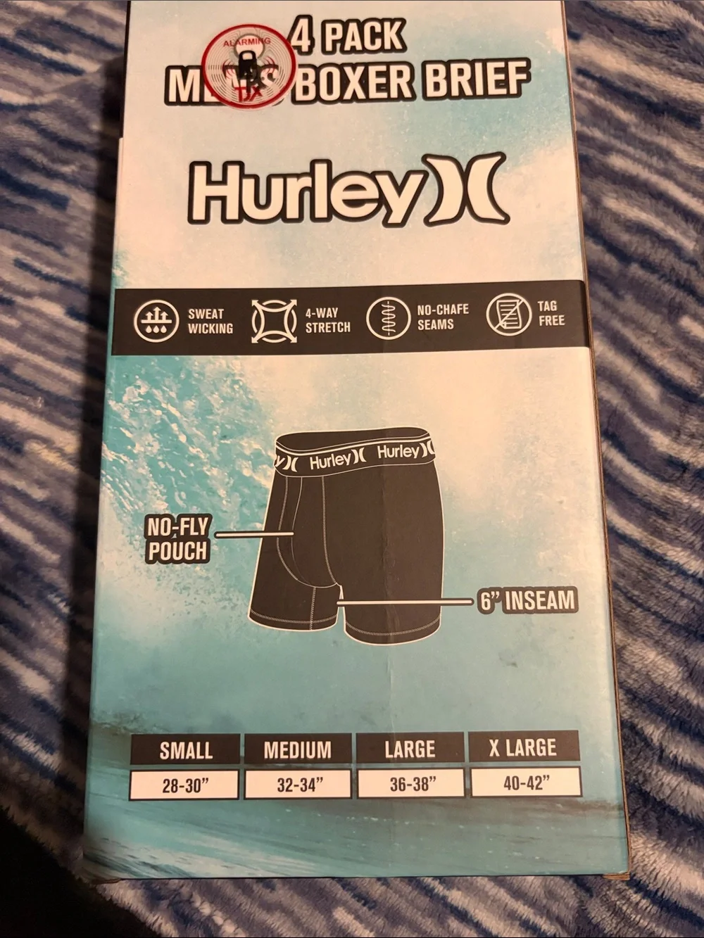 Hurley Men's 4-Pack Boxer Briefs - Black & Dark Gray